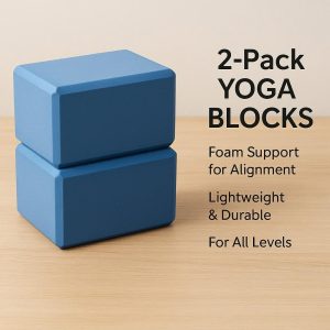 2-Pack Yoga Blocks - Foam Support for Alignment, Lightweight & Durable for All Levels