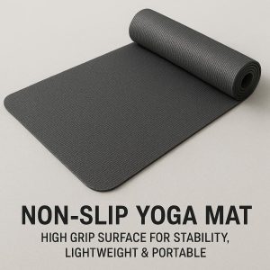 Non-Slip Yoga Mat - High Grip Surface, Lightweight & Portable for Home/Gym