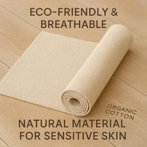 Organic Cotton Yoga Mat - Eco-Friendly & Breathable, Natural Material for Sensitive Skin