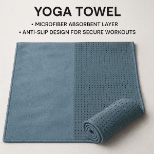Yoga Towel - Microfiber Absorbent Layer, Anti-Slip Design for Secure Workouts