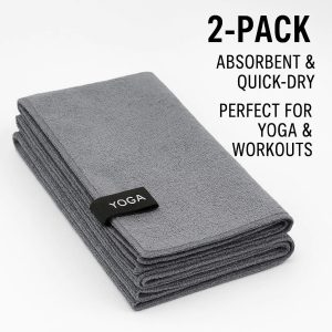 Microfiber Gym Towels - 2-Pack Absorbent & Quick-Dry, Perfect for Yoga & Workouts