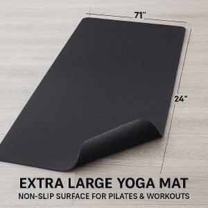 Extra Large Yoga Mat - 71x24 Inches, Non-Slip Surface for Pilates & Workouts